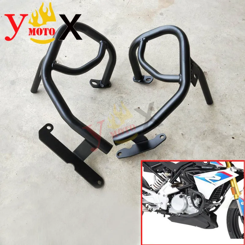

Motorcycle Naked Bike Crash Bar Engine Guard Frame Protector Bumper Slider Fairing Cover For BMW G310R G310GS 2016 207 Black