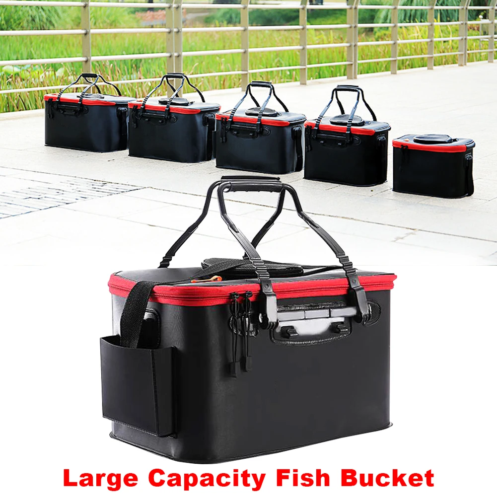 

Fishing Bucket Foldable Portable EVA Fishing Bag Live Fish Box Camping portable Live Lures Bucket Fishing Tackle Storage Bag