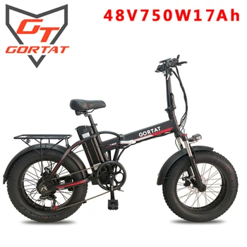 Elektrische Fahrrad 20 Zoll 750W 48V 17Ah Klapp E-Bike Fett Reifen Strand Cruiser Elektrische Motorrad Lithium-batterie Bicicleta