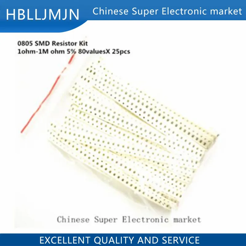 2000 шт 0805 SMD набор резисторов различные наборы 1ohm-1M ohm 5% 80 ценовx 25 = Набор пробников |