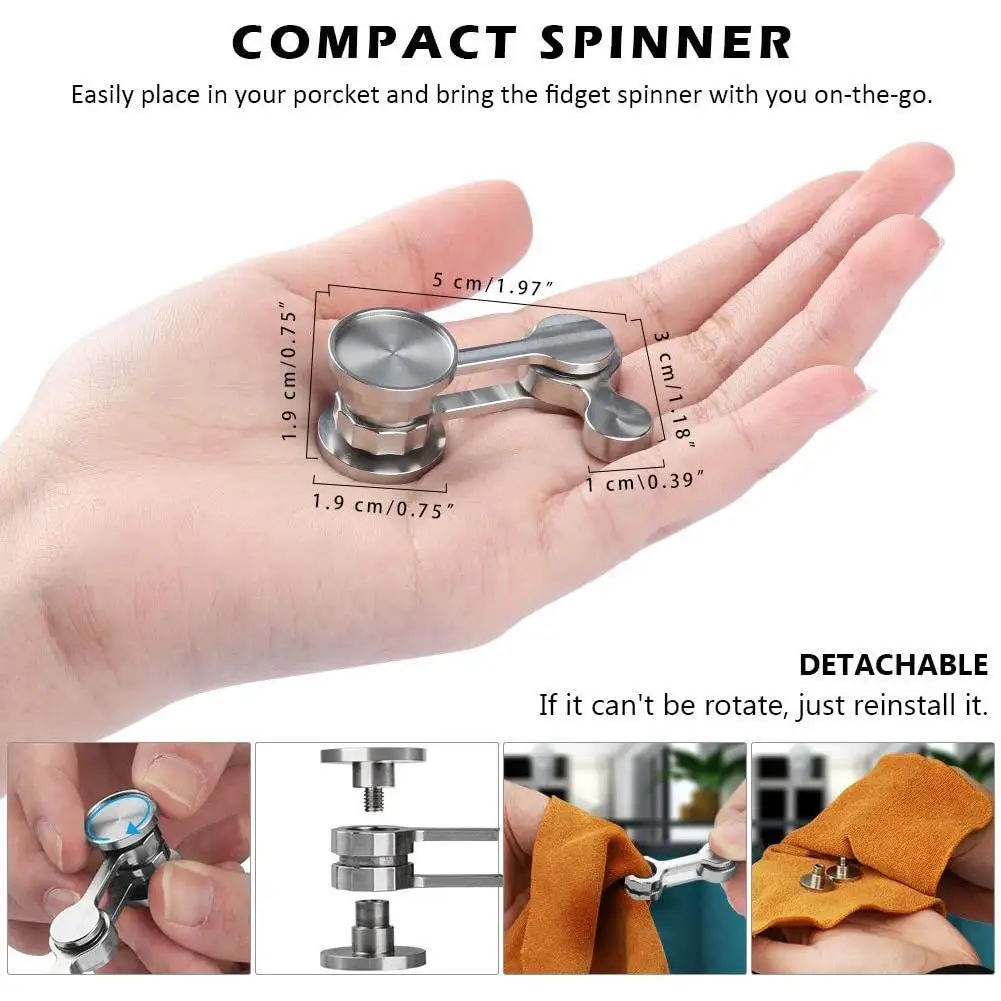

304ss Anti-Anxiety Fidget Spinner Fidget Hand Toys Toys Relax Decompresses Portable Stress Adult Rotator Gift Relie For Chi O6M3