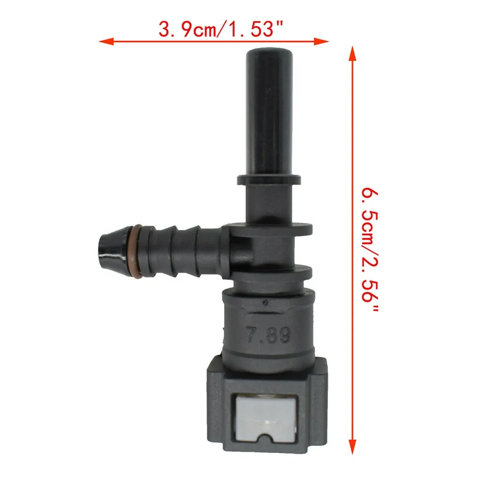 

1pc Black ID6 Female Car Fuel Line Hose Quick Release Connector Nylon Three-way Coupler Auto Replacement Parts