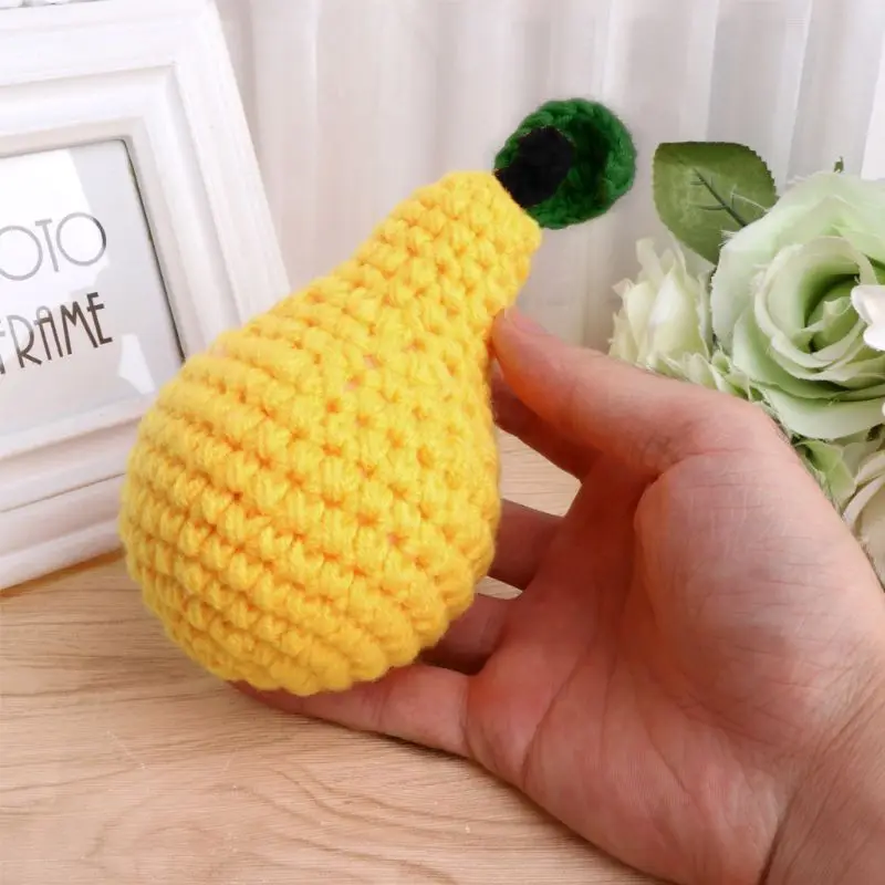 

Baby Kids Children Cute Crochet Knit Fruit Pear Toy Photo Photography Props Gift