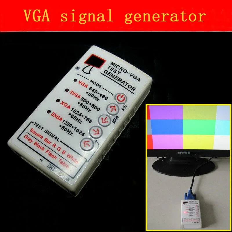 Портативный генератор сигналов VGA SVGA/XGA 60 Гц для ЖК дисплея CRT монитор тестер USB