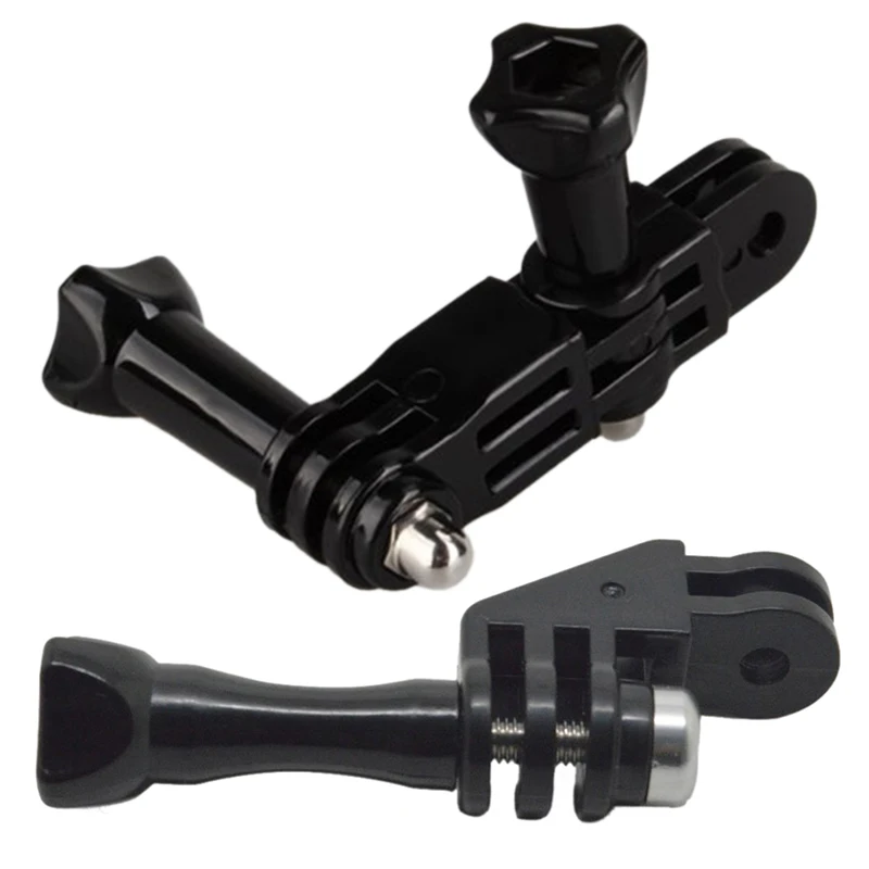 

90 Degree Direction Adapter Elbow Mount with Thumb Screw for GoPro Hero 4/3+/3/2/1 and SJCAM SJ4000 5000 Black & Three-Way Pivot