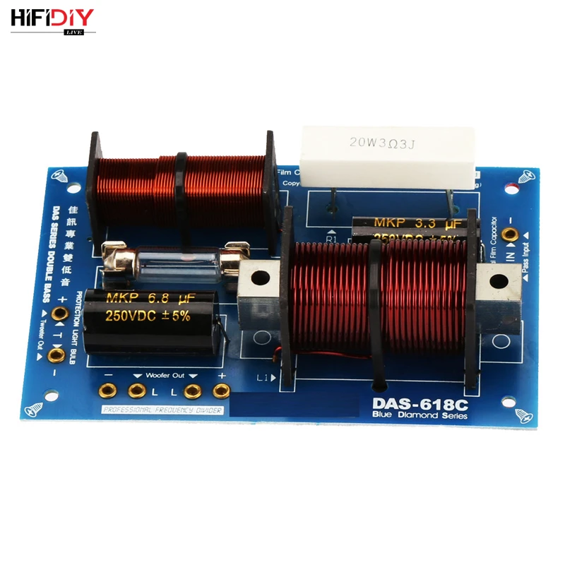 HIFIDIY DAS-618C 2Way 3 динамик (твитер + средний бас бас) Профессиональный s аудио кроссовер