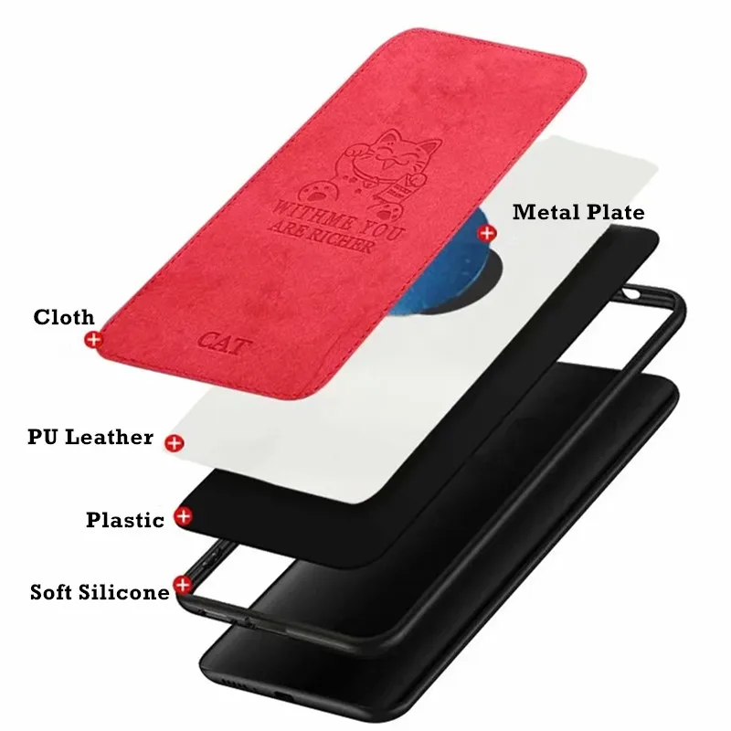 Тканевый чехол для Xiaomi Mi 11 9 9T 10T Lite 11T Poco F3 F2 Pro Redmi 9A 10A 9C Note 10S 8 10 встроенный