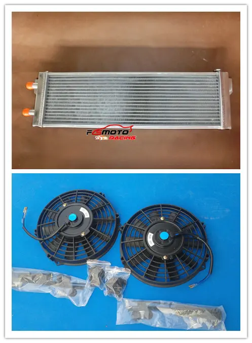 Интеркулер + вентилятор воздушно-водяной Универсальный алюминиевый гоночный