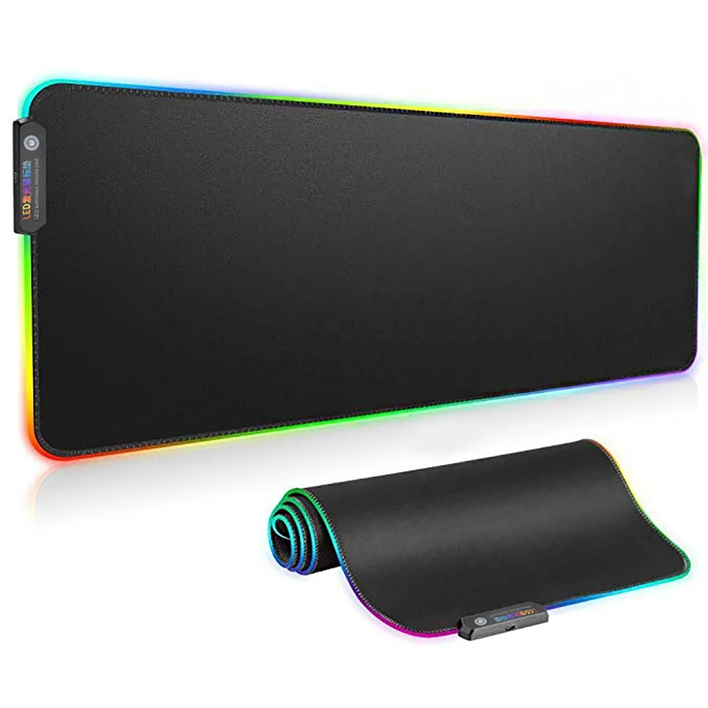 

Коврик для мыши Jelly Comb, большой коврик для мыши, игровой, RGB-подсветильник ка, противоскользящий, светящийся, USB светодиодный, для ноутбука, кл...