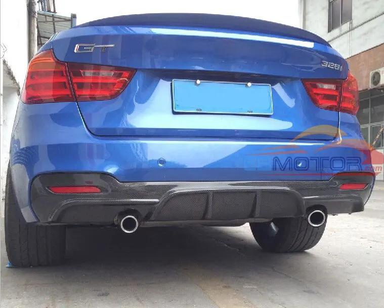 P Стиль 3k настоящее карбоновое волокно задний диффузор для BMW 3 серии F34 GT M Sport Mtech