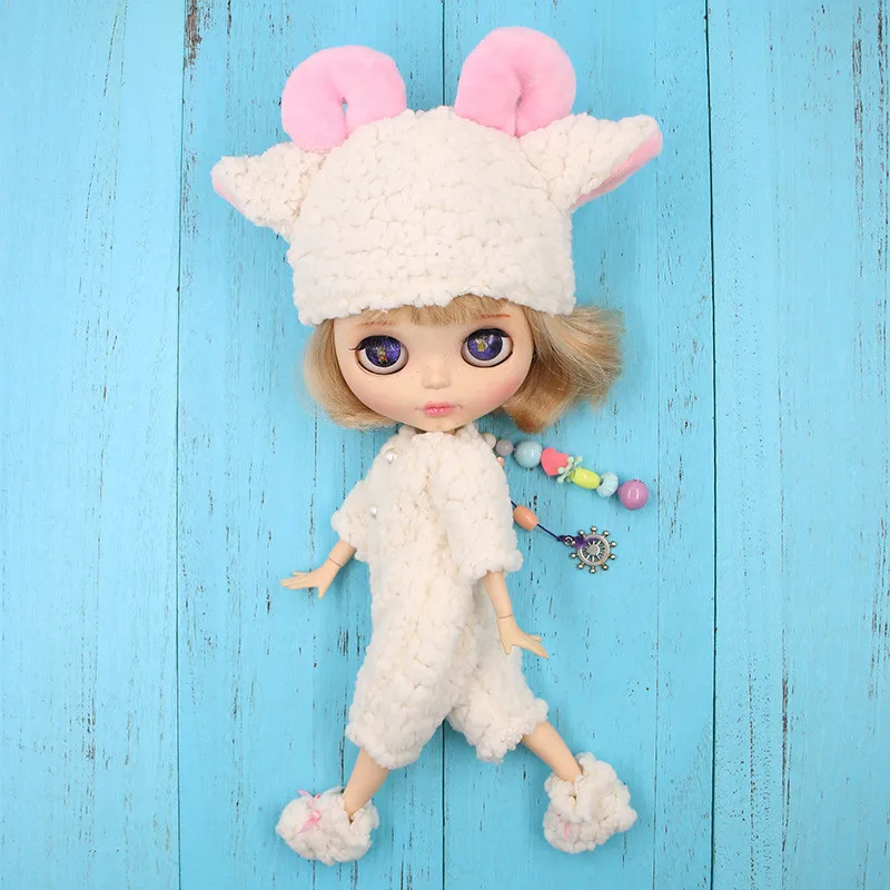 DBS 1/6 BJD кукольная одежда милый мягкий овечий костюм со шляпой обувь с носками Для нео sd куклы 30 см игрушки подарок