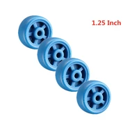 4 pcslot 1 25 inch wheel blue castor pa nylon non bearing universal accessories pulley single