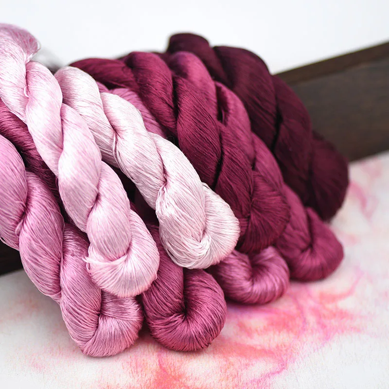 Шелковая нить для вышивки 1 шт./400 м/100% нить/ручная вышивка крестиком/Маковый