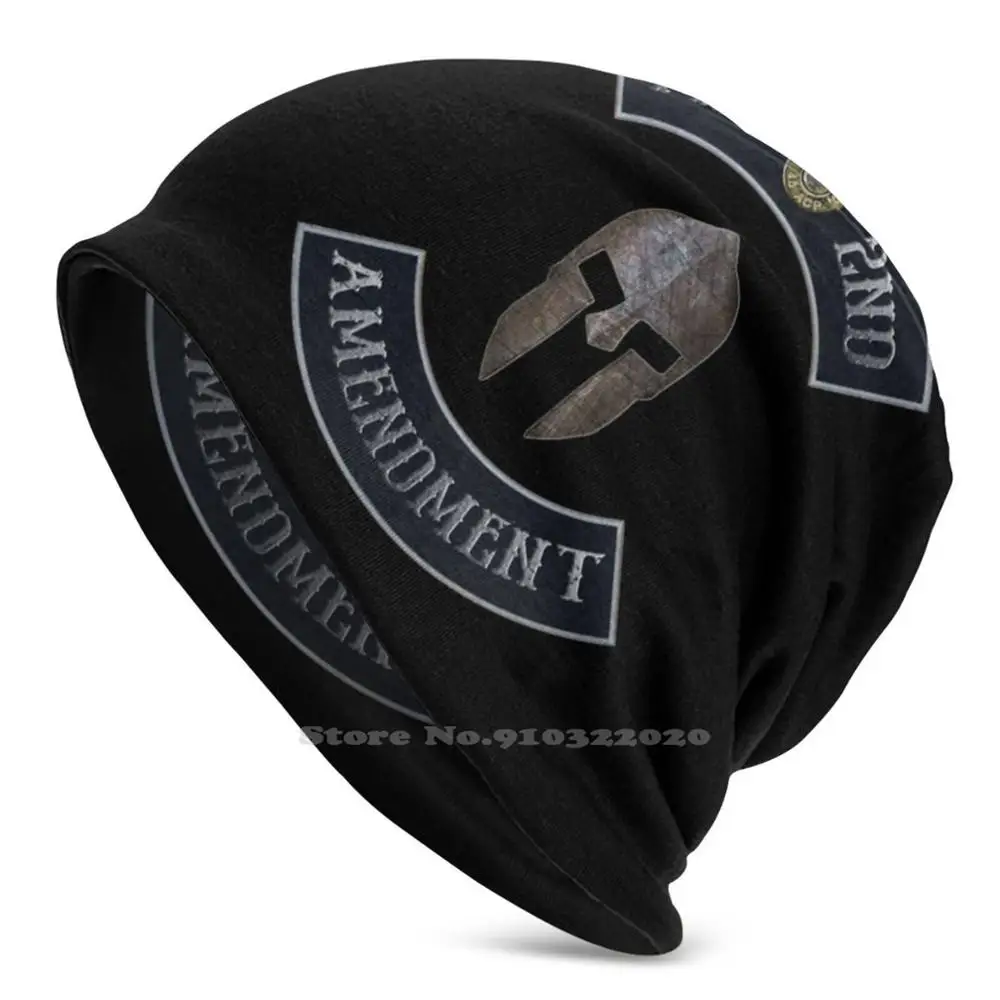 

Pro 2Nd Amendment In Rockers With Helmet With Black Background Knitted Beanie Hat Sports Hedging Cap Pro 2A Molon Labe Helmet