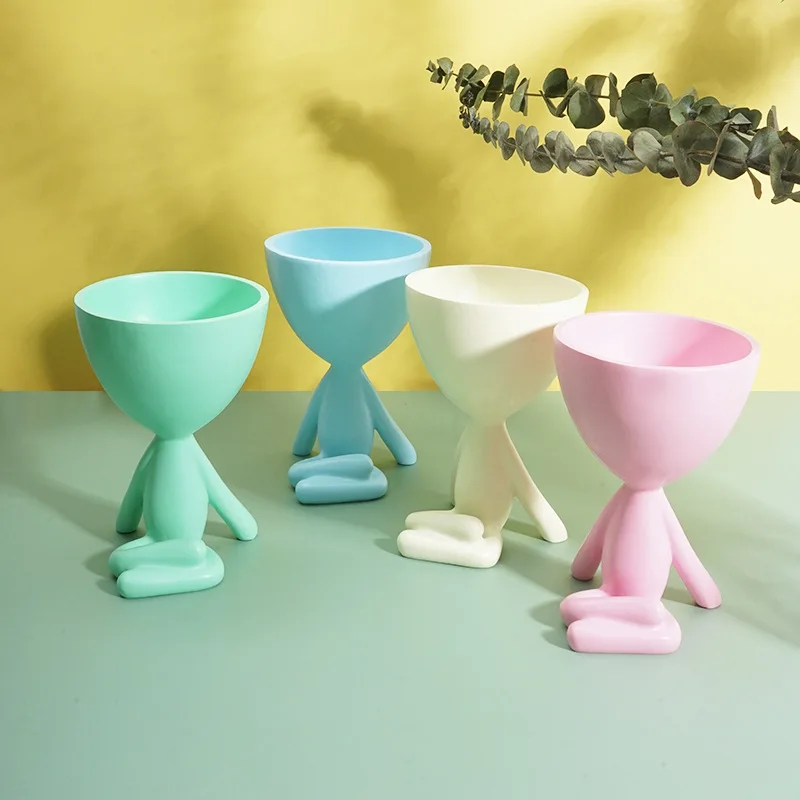 Цветочный горшок абстрактной формы человека пустой контейнер для растений в