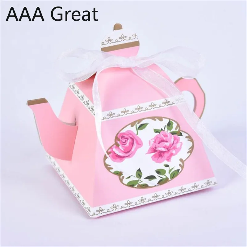 AAA Great 100 шт./лот Свадебные украшения Подарочная коробка для конфет подарочный сувенир для вечеринок коробка креативный Европейский чайник подарочная упаковка торт подарок