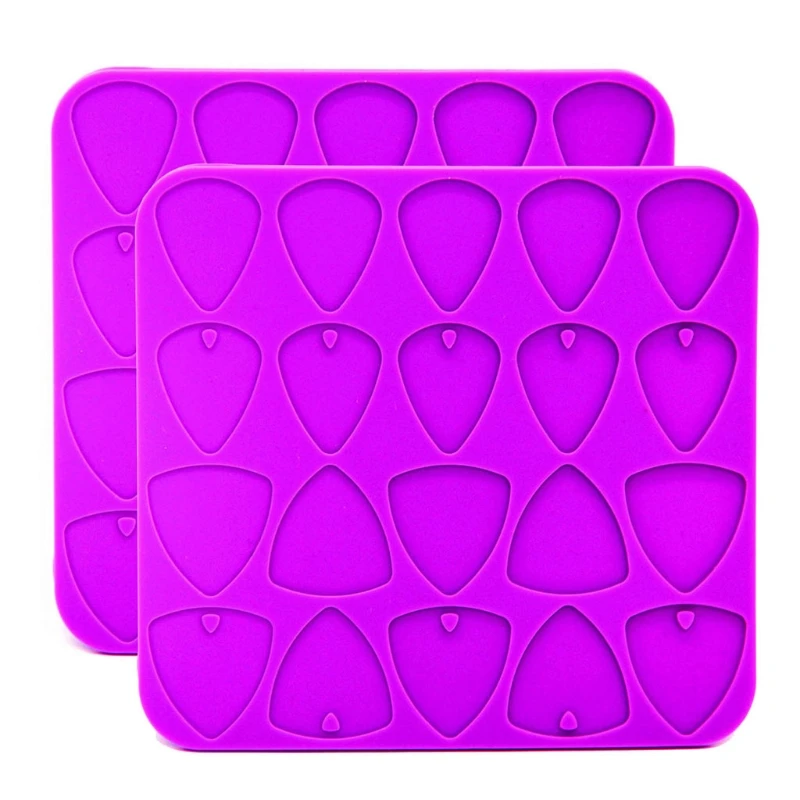 

2 Pcs Universal Guitar Picks Epoxy Resin Molds Guitar Plectrums Silicone Mould DIY Crafts Guitar Thumb Finger Picks Tool