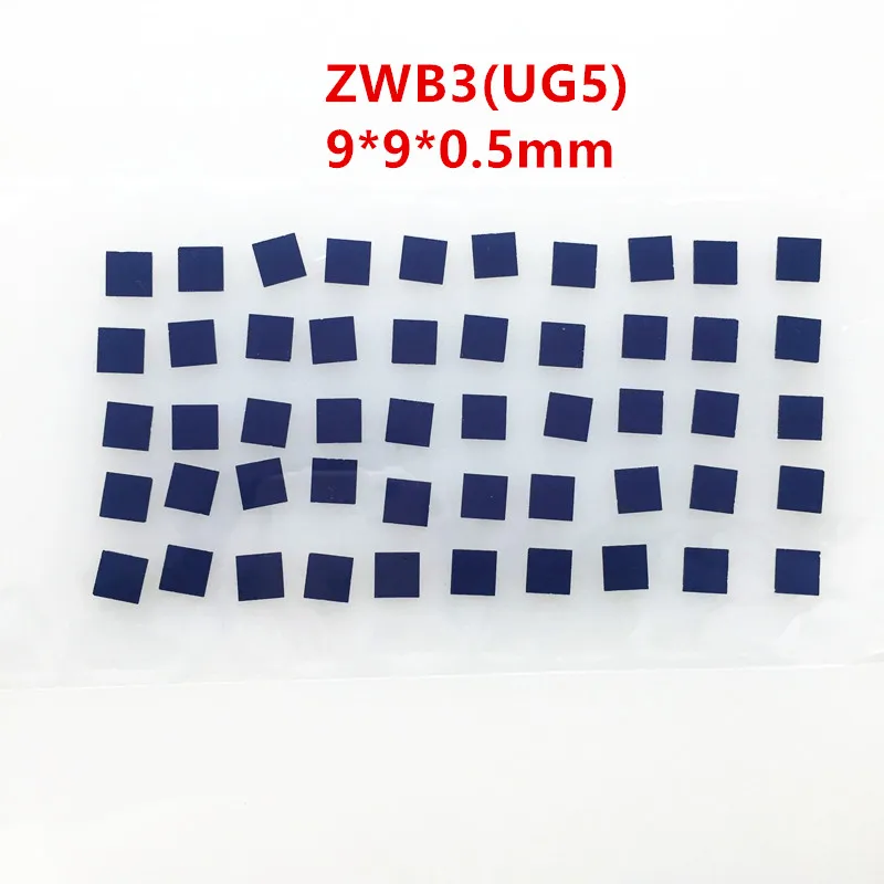 10 шт. 9*9*0,5 мм 254nm УФ фильтром нижних частот ZWB3 UG5 U-330