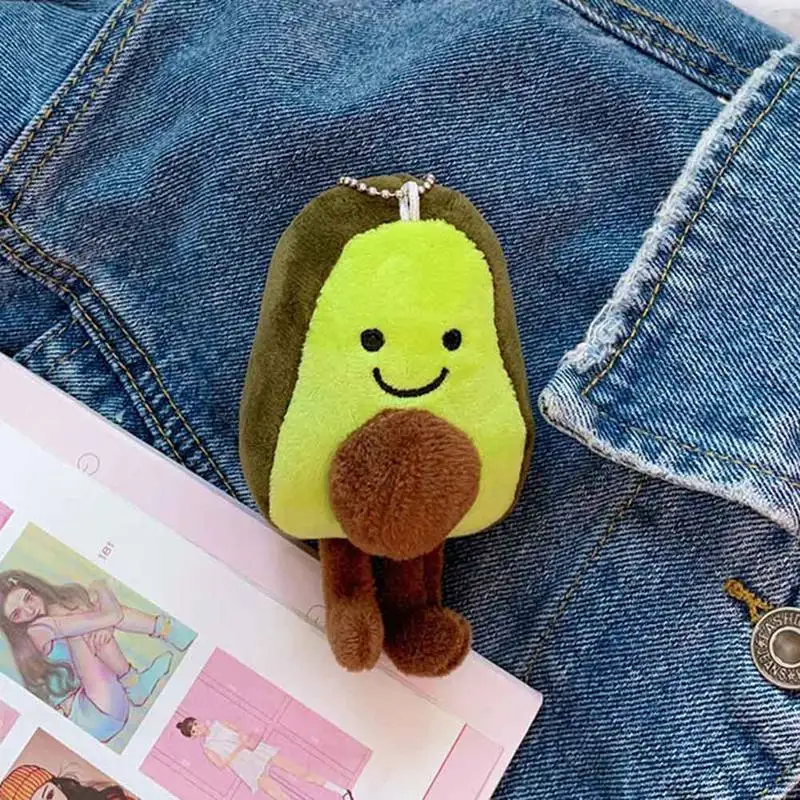 

Cartoon Fruits Soft Mini Kawaii Plush Keychain Doll Toys Stuffed Toy Avocado Plush Toy For Girls Boys Doll Pendant Toys 13cm