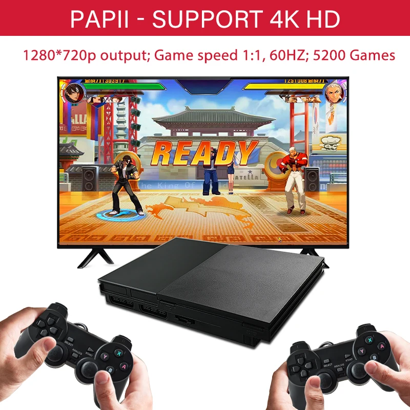 Новинка ANBERNIC PAP II Видео игровая консоль PS1 4K HD ТВ игра 64Bit 5200 семья ретро игры видео