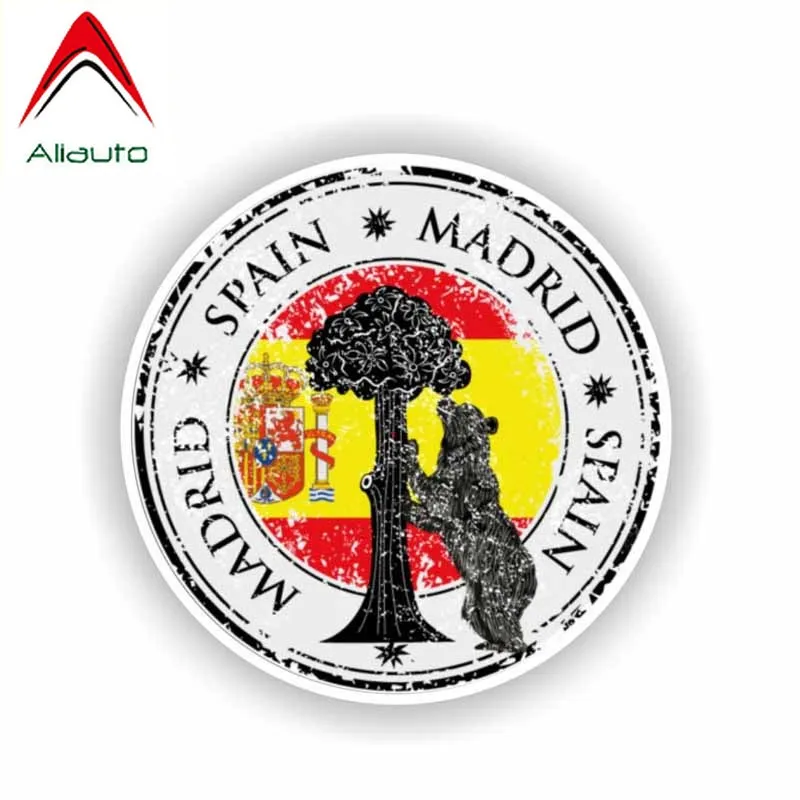 Aliauto Personality Funny Car Sticker Spain Madrid Decal Automobile Window Waterproof Sunscreen Reflective 13cm*13cm | Автомобили и