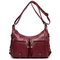 women soft leather handbags high quality sac travel casual shoulder bag ladies vintage zipper hobos bags bolsa crossbody bag new