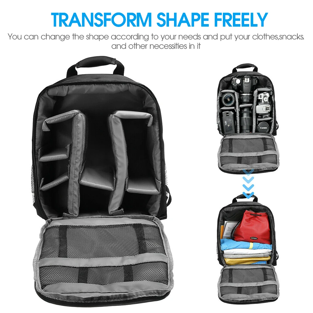 multi function dslr camera backpack outdoor waterproof breathable shockproof camera backpack for nikon canon slr camera lens free global shipping