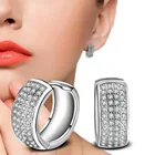 Женские серьги с двойной звездой и фианитом, из серебра 925 пробы