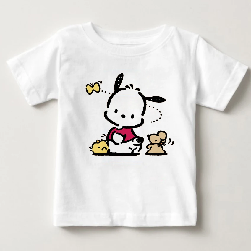

pochacco And its friends 2-15 year old boy and girl summer T-shirt Pure cotton breathable children T-shirt 2018 Newest Tshirt