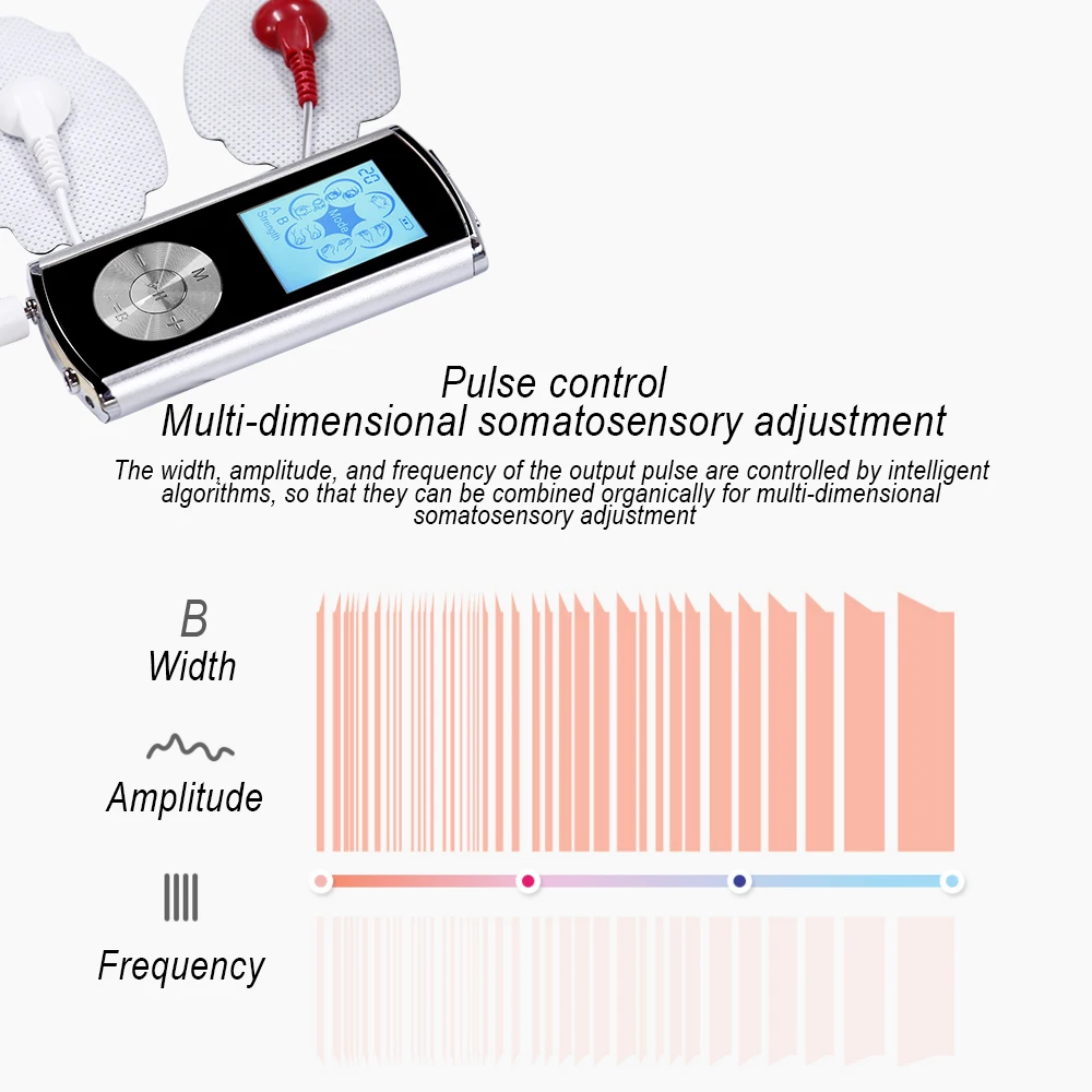 Английский Электрический Herald Тенс акупунктуры массажер мышц тела Цифровая