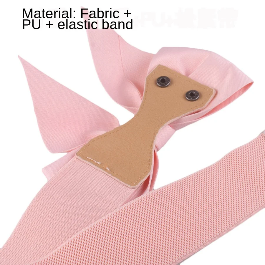 Женский эластичный пояс с бантом и широким ремнем подходит к платьям рубашкам