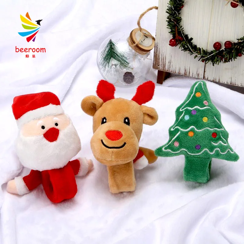 

Cute cartoon bracelet Christmas plush toy doll Christmas tree Santa Claus elk doll Children's holiday gift Christmas decoration