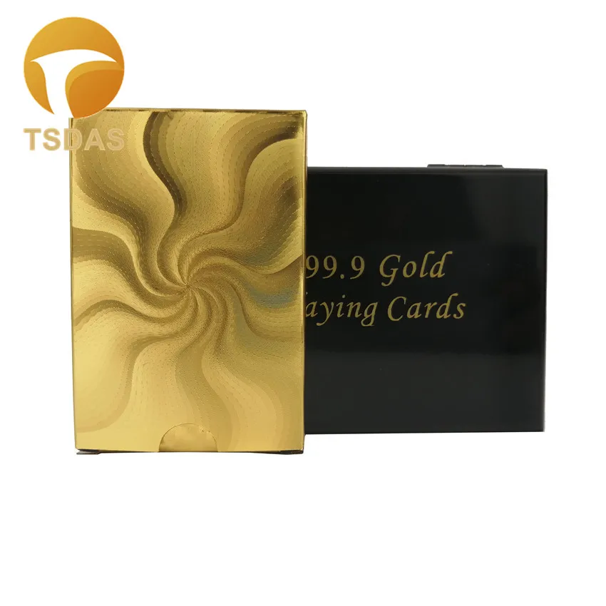54 шт/Палуба роскошные черные золотые покерные карты покрытые фольгой креативный