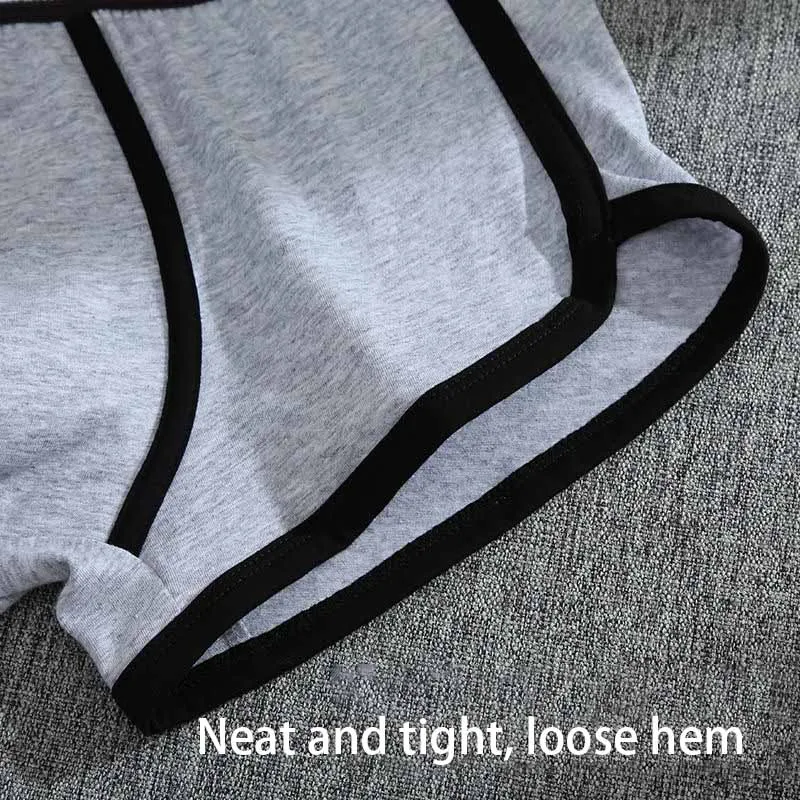 4pcs/lot Cotton Male Panties Mens Underwear Boxers Breathable Man Solid Color Underpants U Convex Sexy European Size Men Shorts