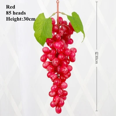 Grape Red 85heads Искусственный фруктовый Овощной Детский развивающий магазин дисплей реквизит цветок модель украшения фотография ферма украшения реквизит - Цвет: Grape Red 85heads