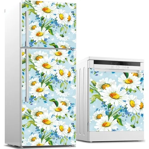 Наклейка на холодильник покраска хризантемой гарнитура дверь холодильника