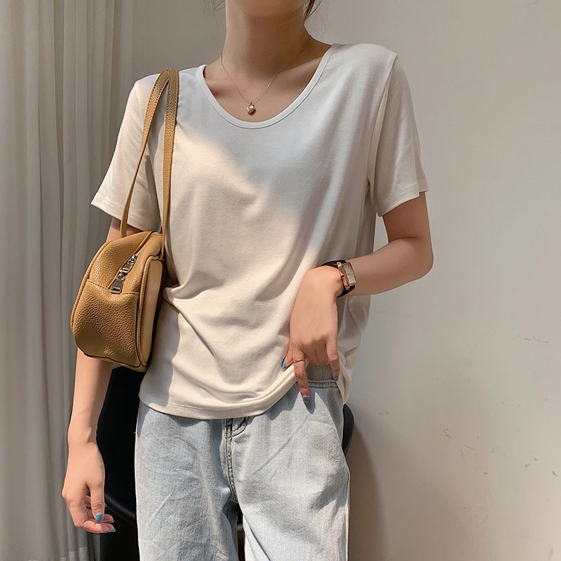 

cotton short sleeve T-shirt women summer new tops 20351#
