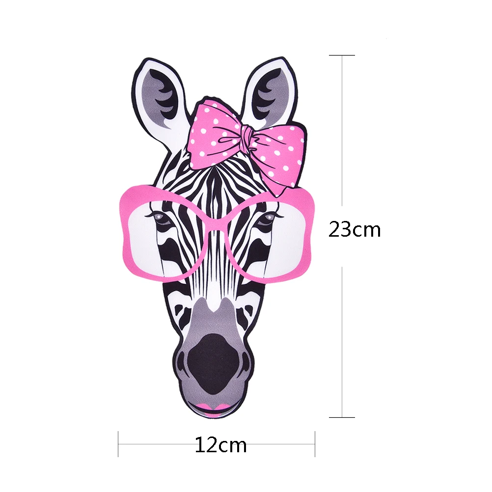 

Zebra head pattern iron on patch brand transfer logo printing patches stickers for clothing New Diy fashion T shirt 23cm