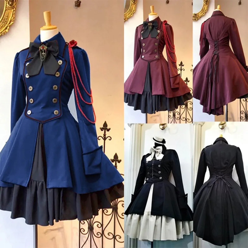 Аниме Черный Дворецкий Косплей платье с длинным рукавом Ciel Phantomhive костюм