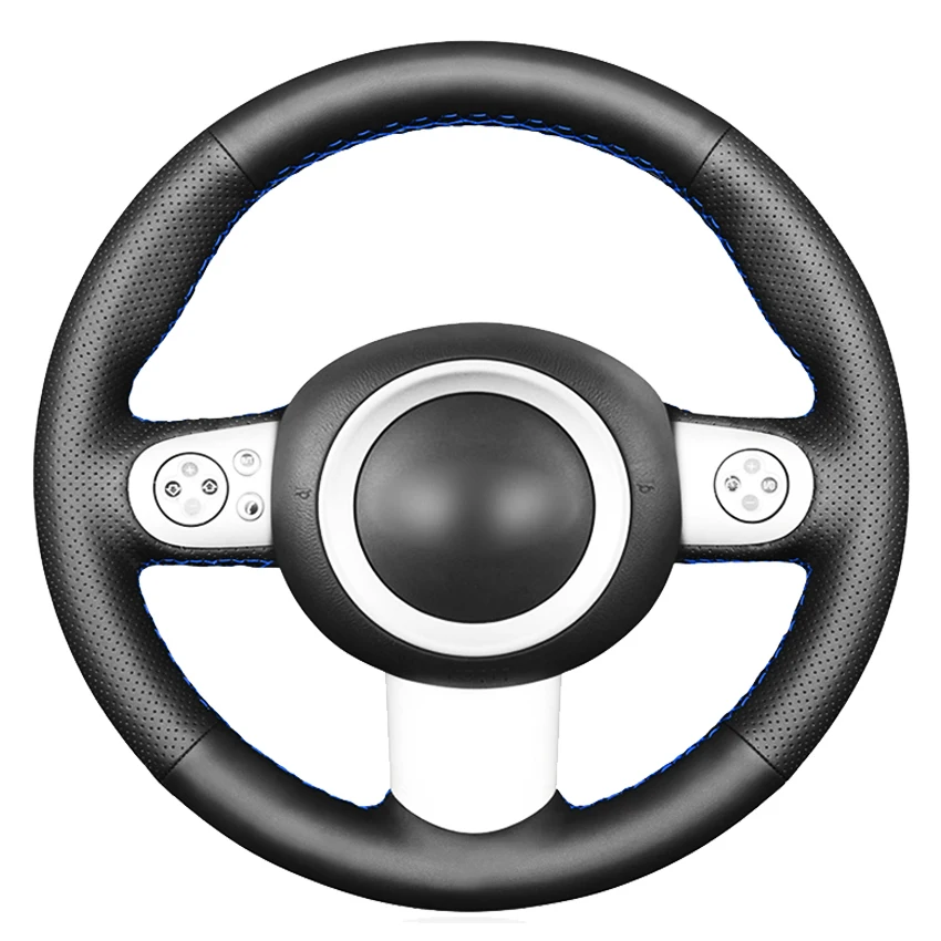 

Black Genuine Leather Car Steering Wheel Cover For Mini(Hatchback/Mini R50/R52/R53) 2001-2006 Convertible 2004-2008
