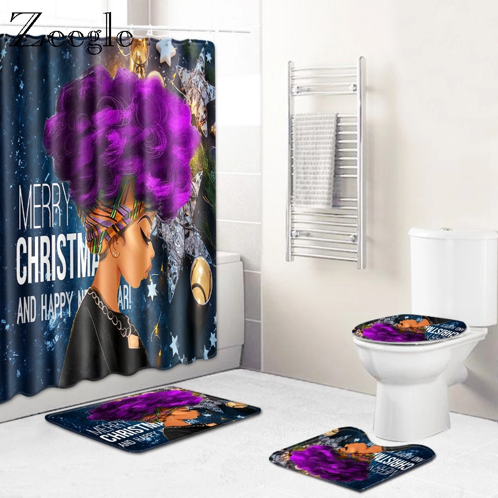 Рождественский коврик для ванной Zeegle Прямоугольный Коврик комнаты