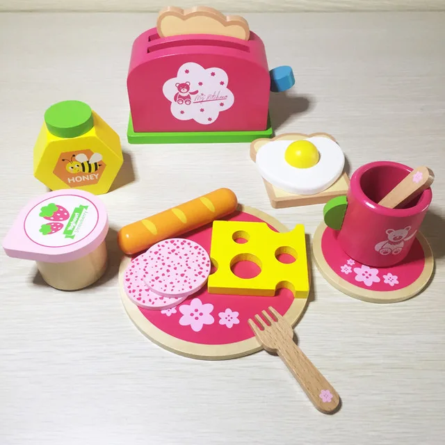 

Wooden Delicious Breakfast Set Kids Dinner Kitchen Toy Pack