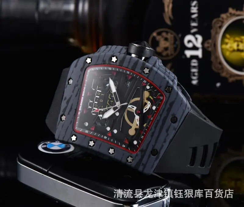 

2020 personality business men's ghost head watch non-mechanical Shi Ying full-function men's watch