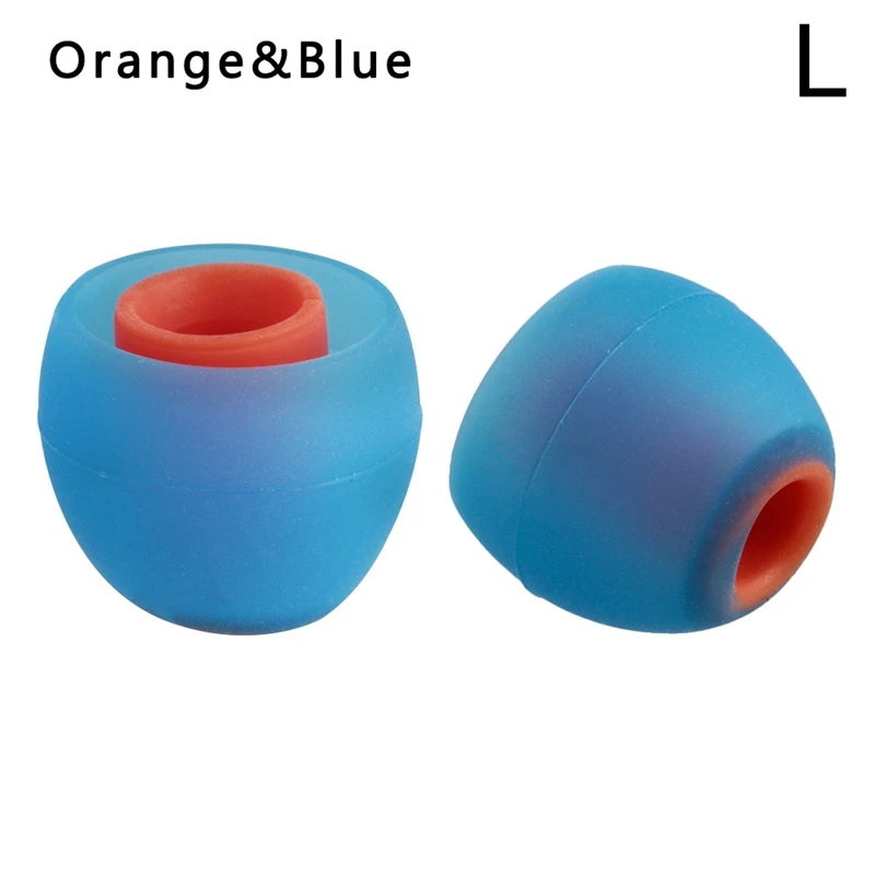 Blue1 L 1 пара универсальные 3,8 мм красочные наушники-вкладыши силиконовые наушники-капельки Замена резины ушные наконечники аксессуары для наушников - Цвет: Blue1 L