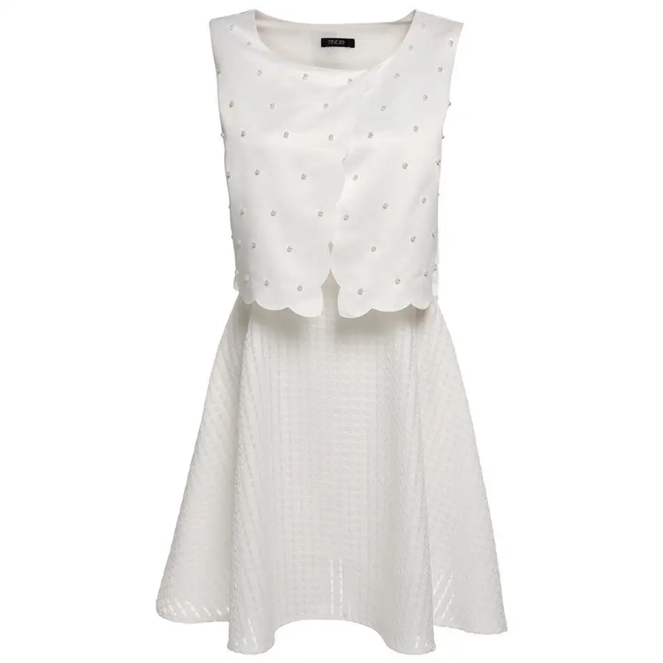 Finejo женское Повседневное платье без рукавов с бусинами вечерние платья