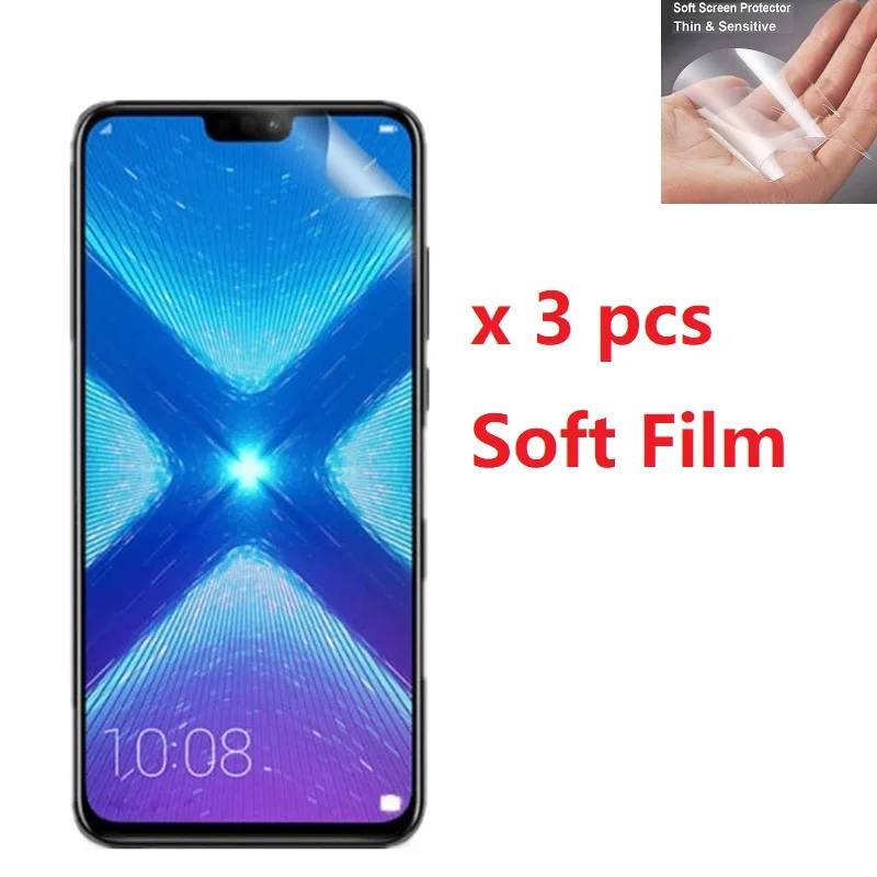 3 шт. мягкая пластиковая пленка для Huawei Honor 10x9x8x20 10 Lite 10i 9 8|Защитные стёкла и плёнки