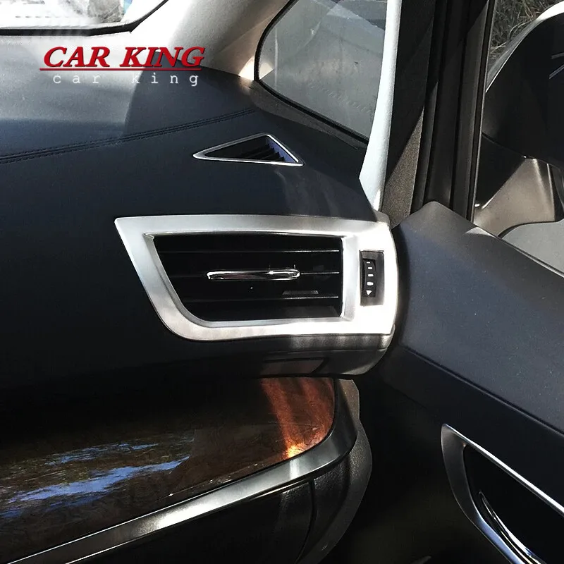

For Toyota Alphard Vellfire 2016 2017 2018 2019 ABS Matte Side Door Air Vent Cover Tirm AC Outlet Decoration Frame Accessories