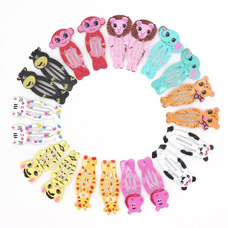 20 шт. заколки для волос металлические девочек аксессуары детские с принтом