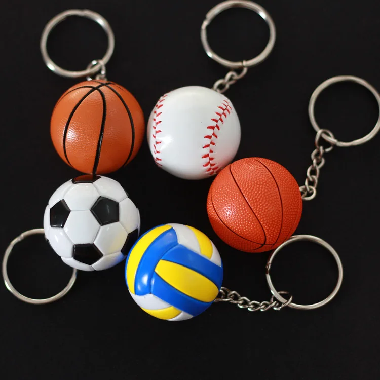 

Creative Volleyball Keychain Sport Key Chain Car Bag Ball Baseball Key Ring Holder Volleyball Gifts For Players Keyring Keychain