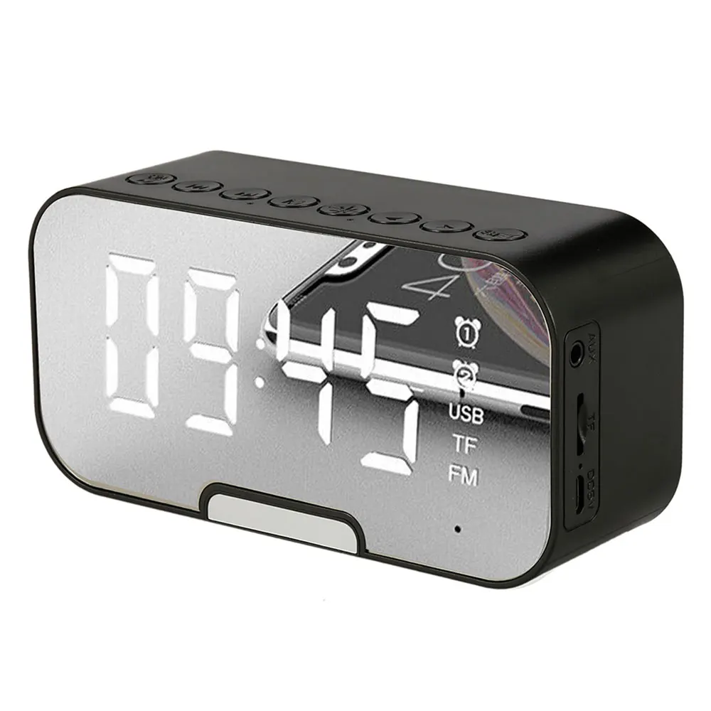 Электронный зеркальный будильник с ЖК дисплеем цифровые настольные часы